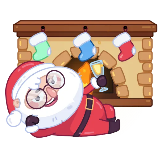 🥂 Стикер «Santa» для Telegram
