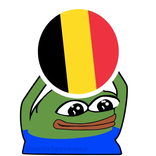 🇧🇪 Стикер «Holding Pepe» для Telegram