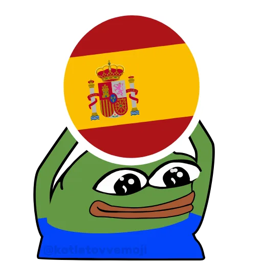 🇪🇸 Стикер «Holding Pepe» для Telegram