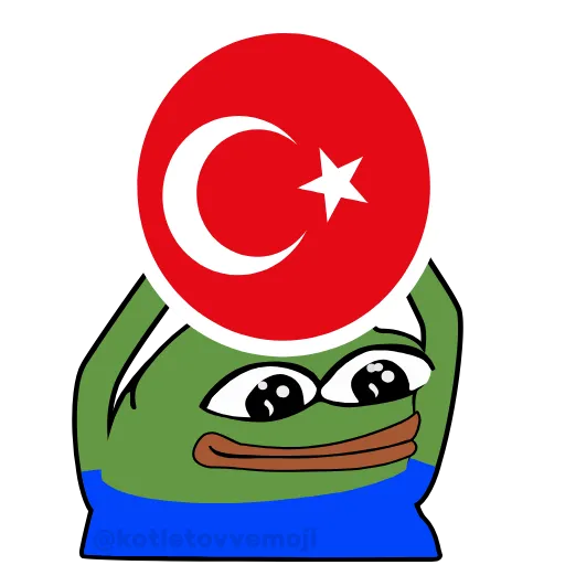 🇹🇷 Стикер «Holding Pepe» для Telegram