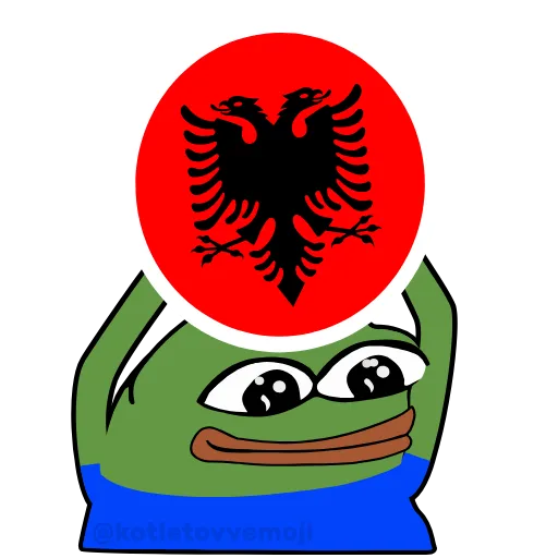 🇦🇱 Стикер «Holding Pepe» для Telegram