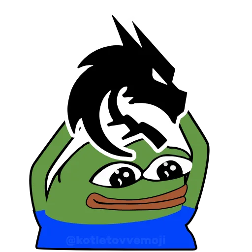 🐉 Стикер «Holding Pepe» для Telegram