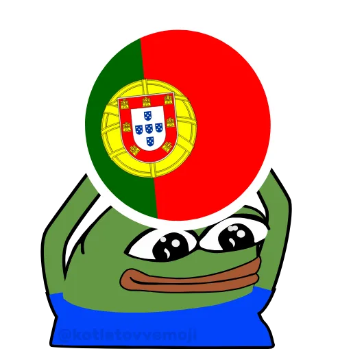 🇵🇹 Стикер «Holding Pepe» для Telegram