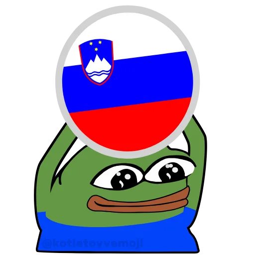 🇸🇮 Стикер «Holding Pepe» для Telegram