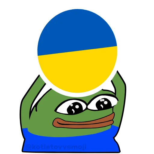 🇺🇦 Стикер «Holding Pepe» для Telegram