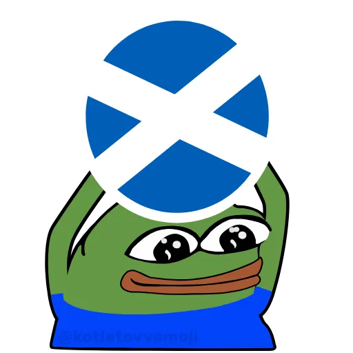 🏴󠁧󠁢󠁳󠁣󠁴󠁿 Стикер «Holding Pepe» для Telegram