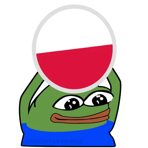 🇵🇱 Стикер «Holding Pepe» для Telegram