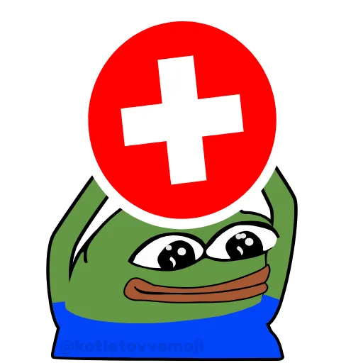 🇨🇭 Стикер «Holding Pepe» для Telegram