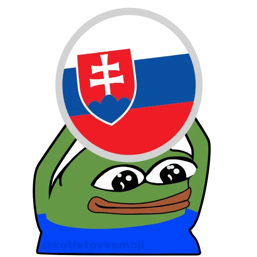 🇸🇰 Стикер «Holding Pepe» для Telegram