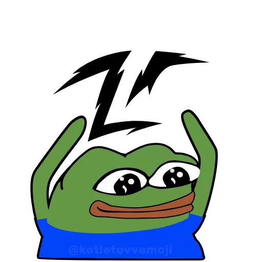 0️⃣ Стикер «Holding Pepe» для Telegram