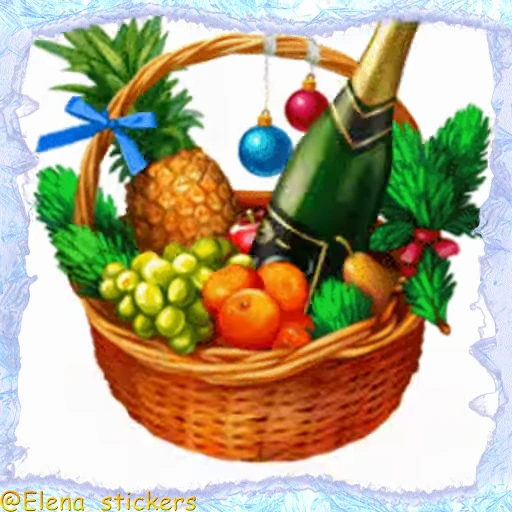 🎄 Стикер «Праздники января» для Telegram