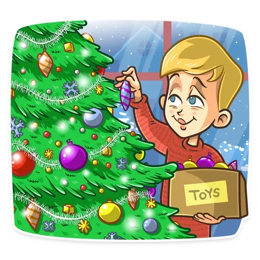 🎄 Стикер «Home Alone Anime» для Telegram