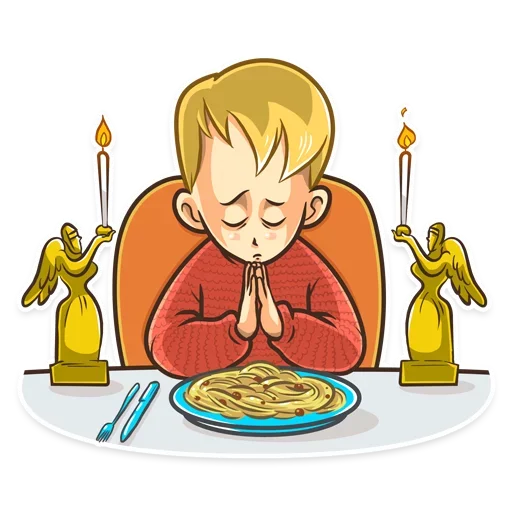 🙏 Стикер «Home Alone Anime» для Telegram