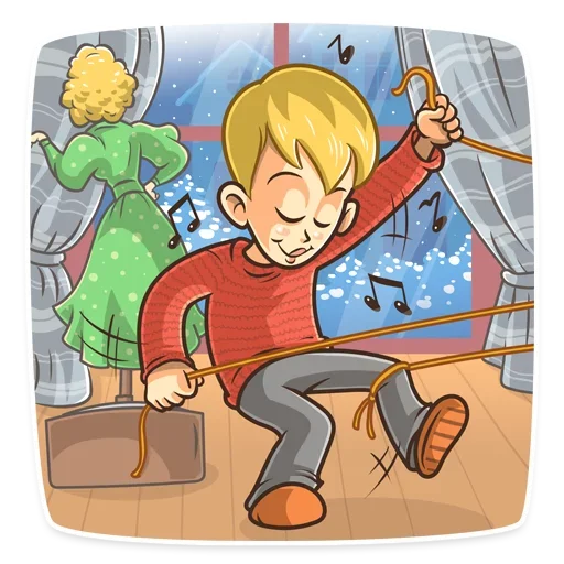 🕺 Стикер «Home Alone Anime» для Telegram
