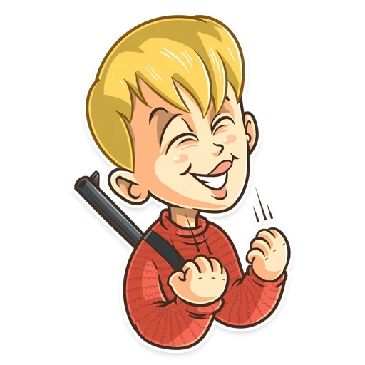 😆 Стикер «Home Alone Anime» для Telegram