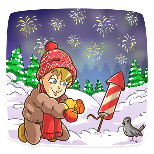 🎆 Стикер «Home Alone Anime» для Telegram