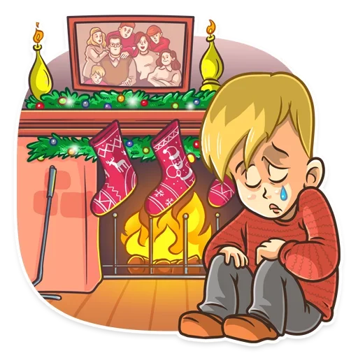 😥 Стикер «Home Alone Anime» для Telegram