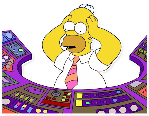 😦 Стикер «Homer Simpson» для Telegram