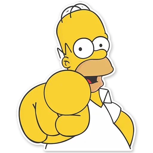 👆 Стикер «Homer Simpson» для Telegram