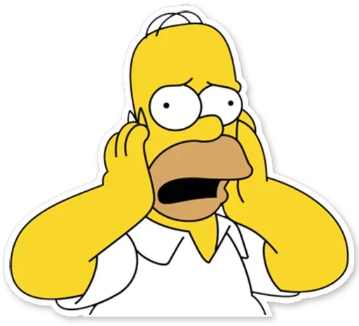 😦 Стикер «Homer Simpson» для Telegram