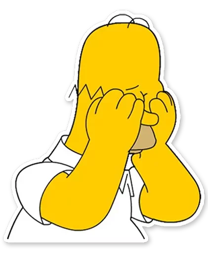 😣 Стикер «Homer Simpson» для Telegram