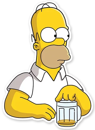 🍺 Стикер «Homer Simpson» для Telegram