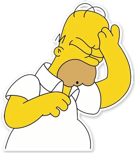 😐 Стикер «Homer Simpson» для Telegram