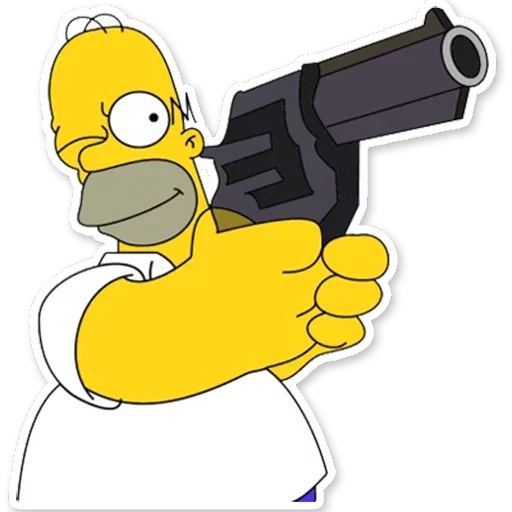 🔫 Стикер «Homer Simpson» для Telegram