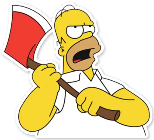 😡 Стикер «Homer Simpson» для Telegram