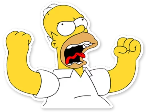 😡 Стикер «Homer Simpson» для Telegram