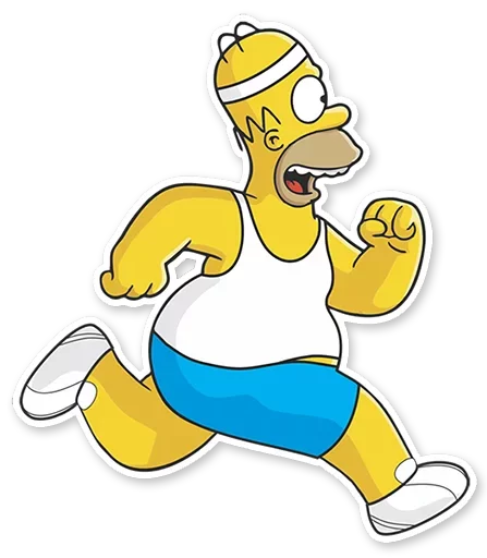 🏃 Стикер «Homer Simpson» для Telegram