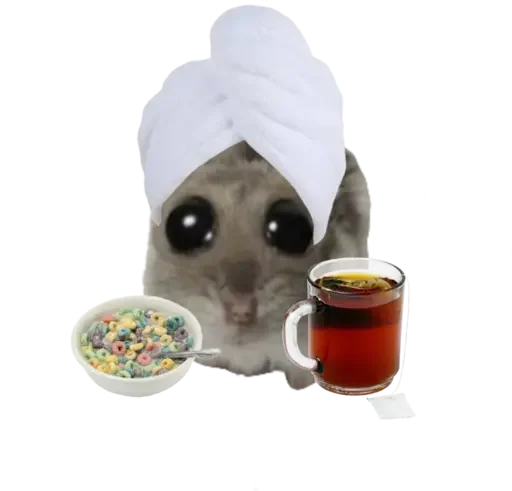🥺 Стикер «sad hamster» для Telegram