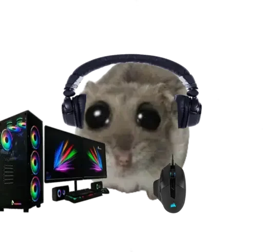 🥺 Стикер «sad hamster» для Telegram