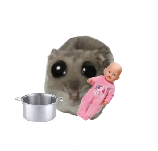 🥺 Стикер «sad hamster» для Telegram