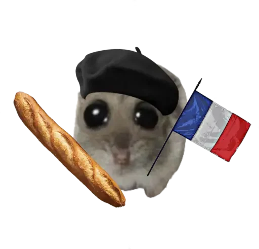 🇫🇷 Стикер «sad hamster» для Telegram