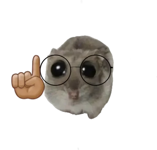 🤓 Стикер «sad hamster» для Telegram