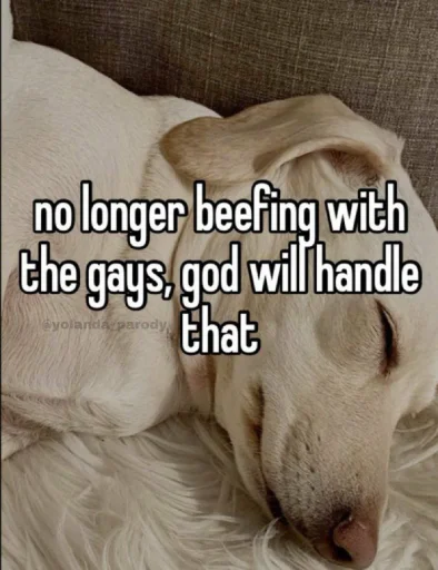 ⛪️ Стикер «homophobic dog» для Telegram