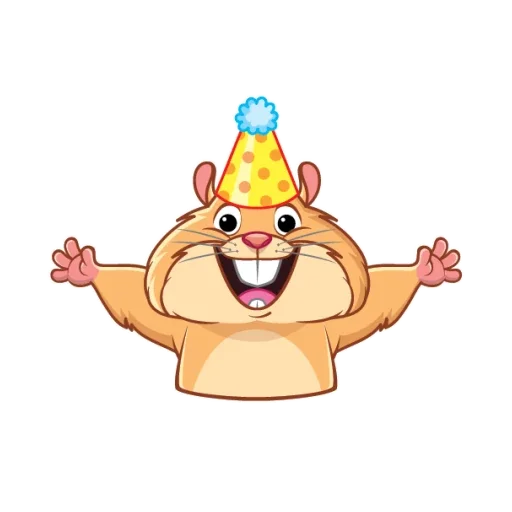 🥳 Стикер «Хомячок» для Telegram
