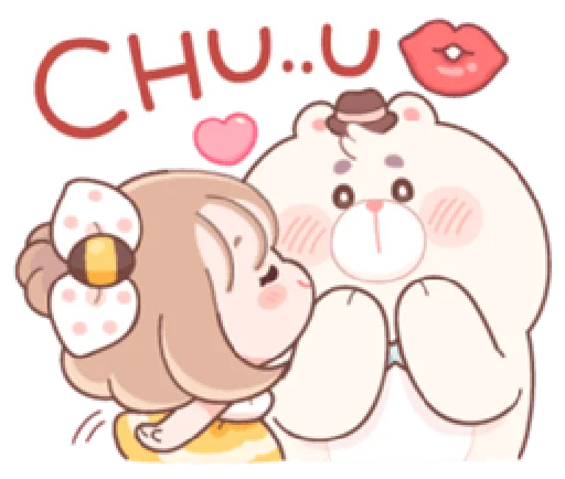 😘 Стикер «Honey & Bear» для Telegram