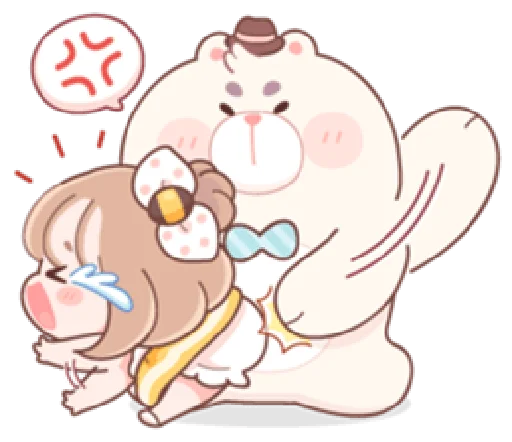 😤 Стикер «Honey & Bear» для Telegram