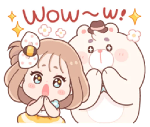 🤩 Стикер «Honey & Bear» для Telegram