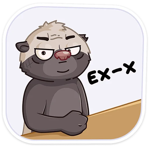 😔 Стикер «Медоед Хоня» для Telegram