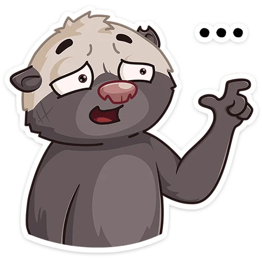 😧 Стикер «Медоед Хоня» для Telegram