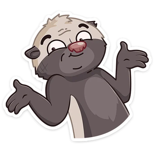 🤷‍♂ Стикер «Медоед Хоня» для Telegram
