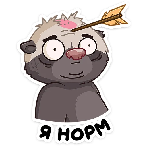 💘 Стикер «Медоед Хоня» для Telegram