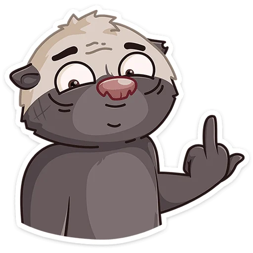 🖕 Стикер «Медоед Хоня» для Telegram