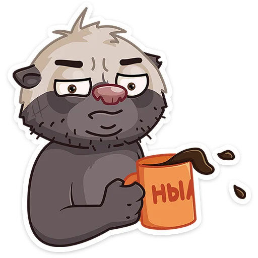 ☕️ Стикер «Медоед Хоня» для Telegram
