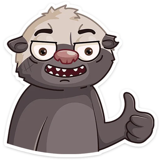👍 Стикер «Медоед Хоня» для Telegram