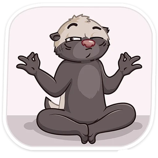 🧘‍♂ Стикер «Медоед Хоня» для Telegram