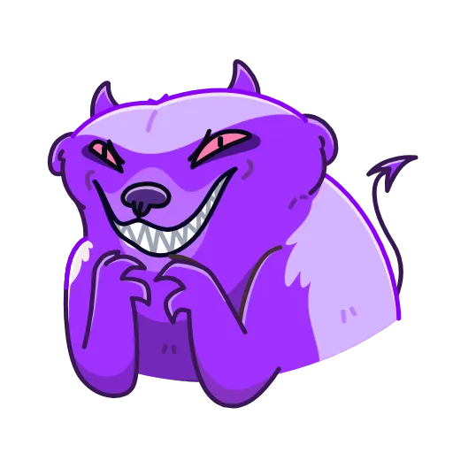 😈 Стикер «Honey Badger» для Telegram